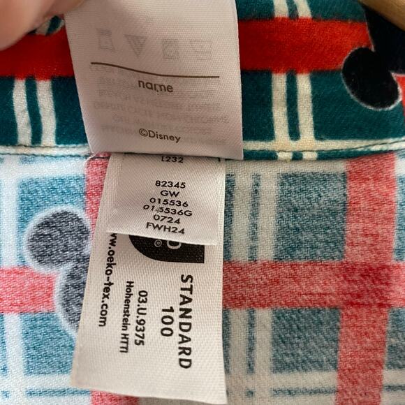 HANNA ANDERSSON Women's Disney Mickey Mouse Holiday Flannel Nightshirt Size Med - Picture 8 of 10